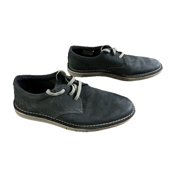 Collection By Clark's  Men's Forge Vibe Oxford Shoes Navy Leather SIZE 7 M - Picture 3 of 11